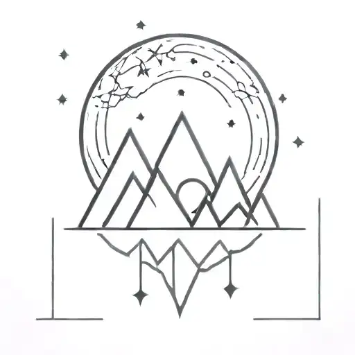 Mountain Geometric Moon