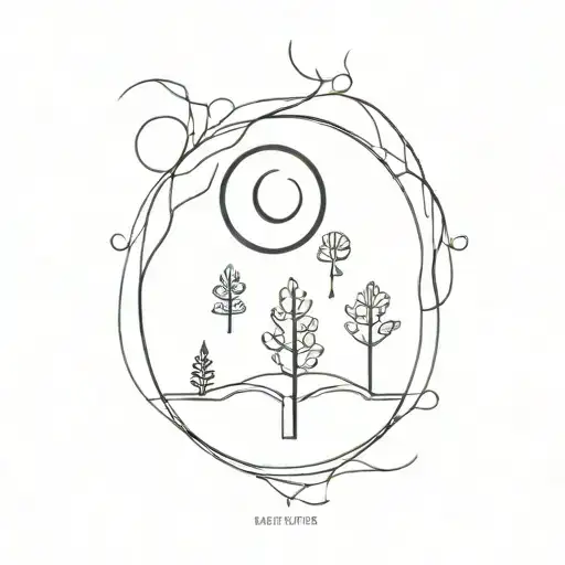 Nature Geometric Moon