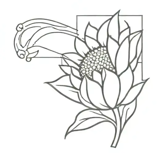 Postage Stamp With A Sunflower