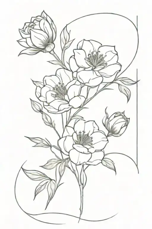 January February March April Birth Flower Bouquet