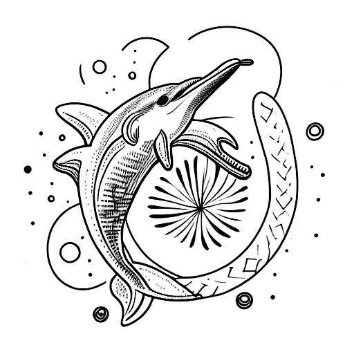 Dolphin With A Hummingbird