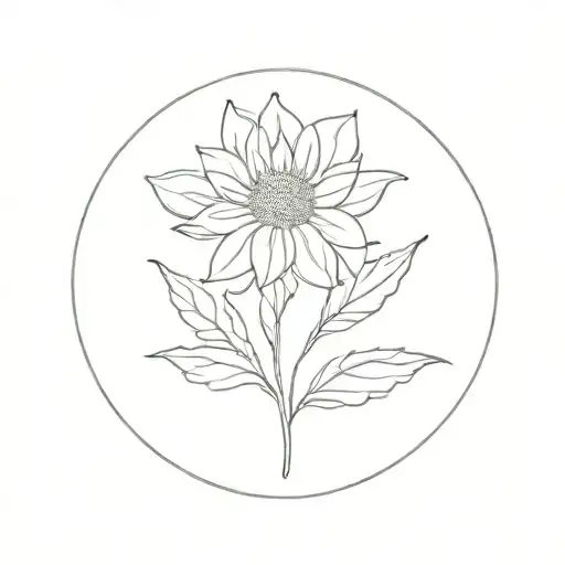 May Birth Flower Featuring A Sun