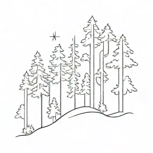 Dense Forest Trees Looking