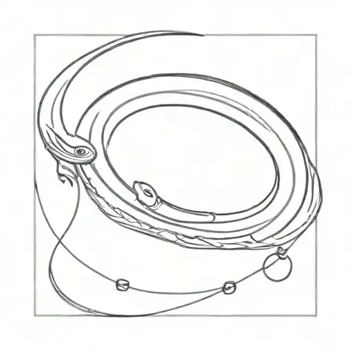 Saturn And Snake Wrapped