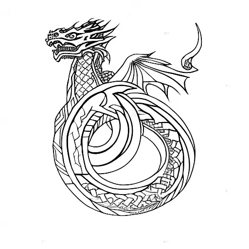 Mystical Serpent-like Dragon