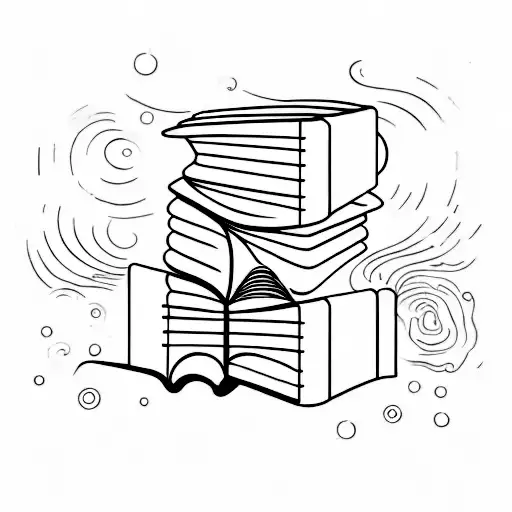 Open Book With Words Coming Out