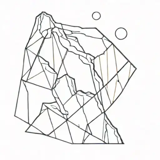 Abstract Geometric Shapes Inspired By Rock Climbing Routes