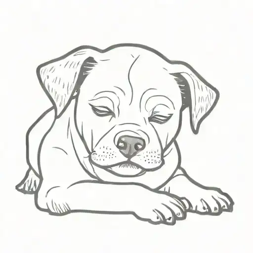 Shy Sleepy Dog Curled