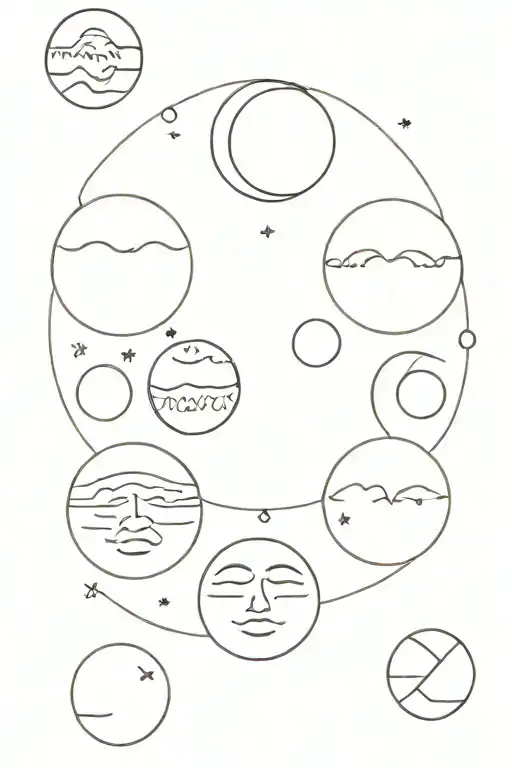 Faces Of The Moon Phases