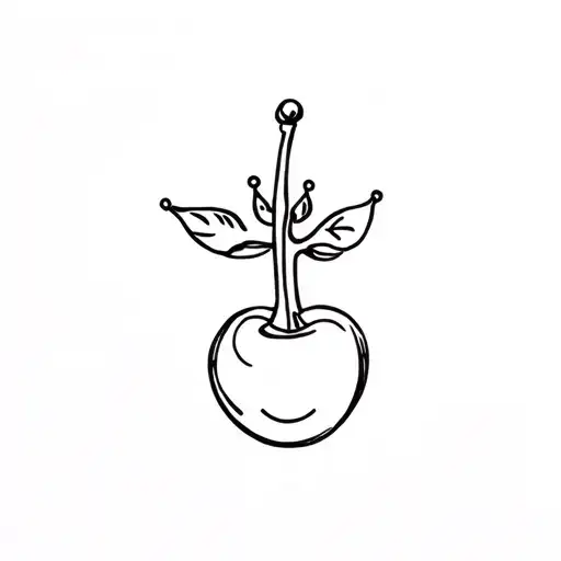 A Cherry With A Loop And A Crown