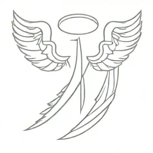 Angel Wings Letter T