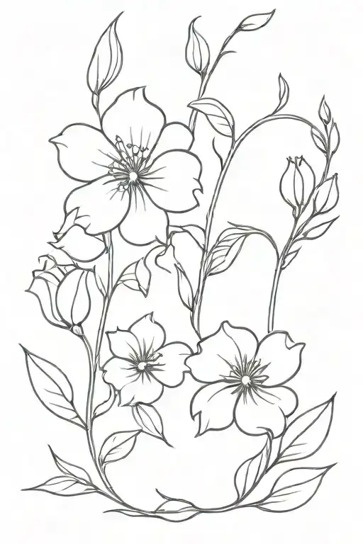 November And April Birth Flowers Intertwined