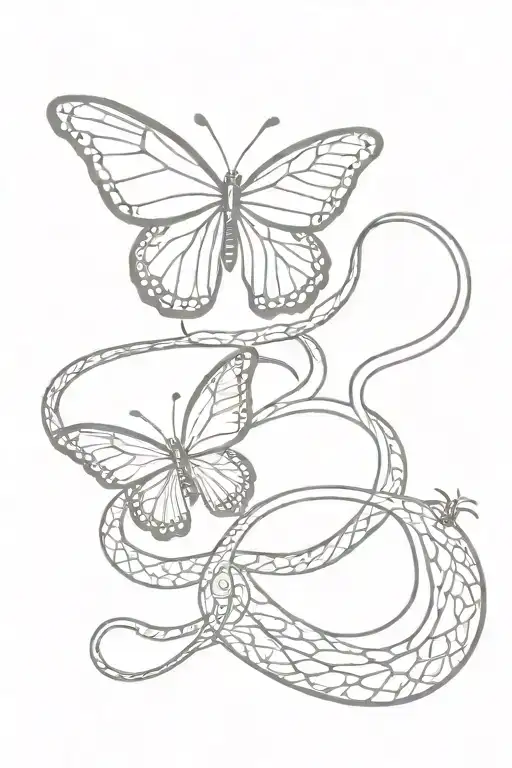 Snake And Butterfly