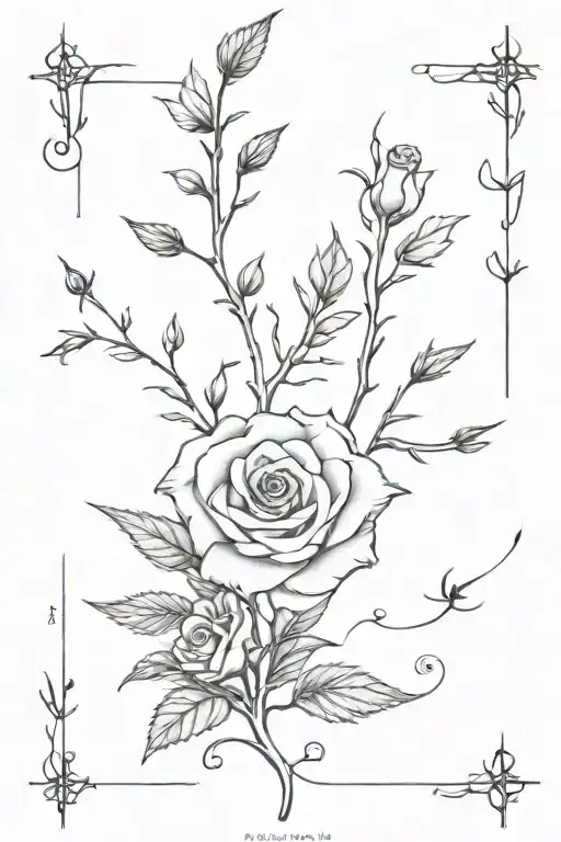 Spine Tattoo Design Inspired By A Court Of Thorns And Roses Book