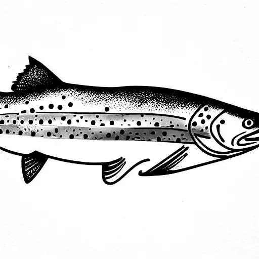 Rainbow Trout With Wildflowers