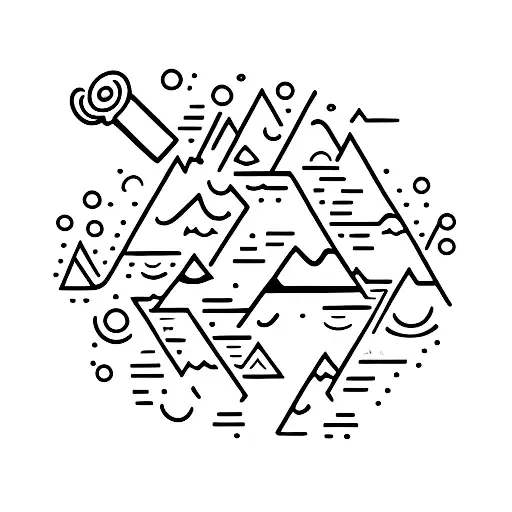 Cooking Utensils Forming A Mountain