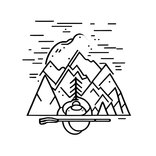 Cooking Utensils Forming A Mountain