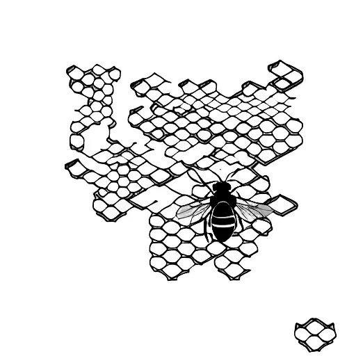 Bee And Honeycomb
