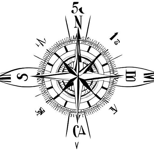 Compass With Clock