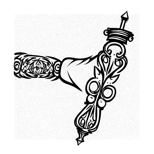 Full Sleeve Tattoo Of Victorian Scroll On The Bicep And Forearm