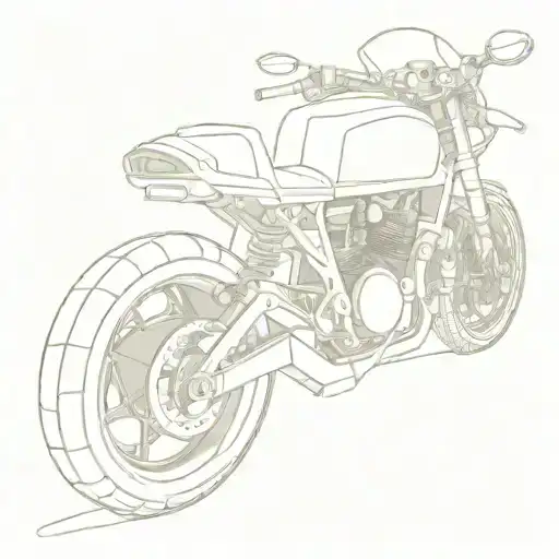 Supersport Motorcycle With Skull Face