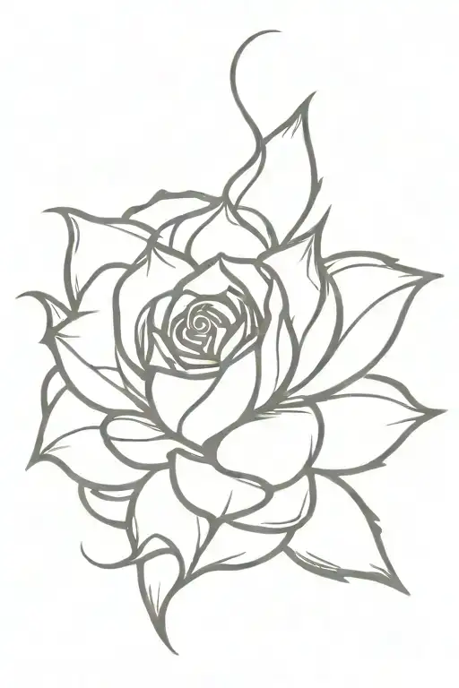 Rose Thorns That Wrap Around Lotus Flowers