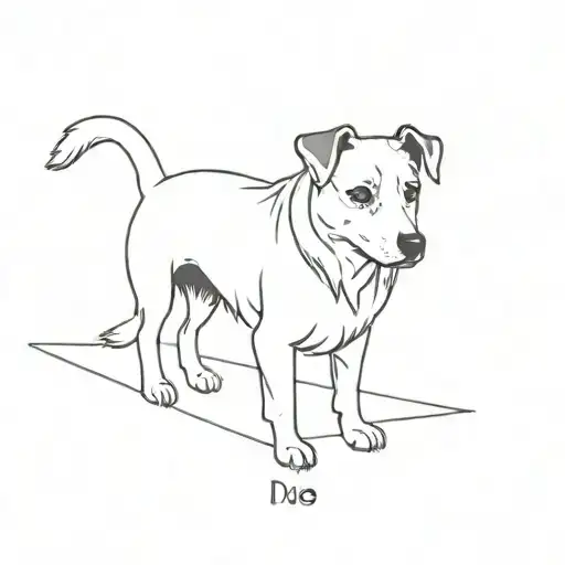 Dog White And Black Grey