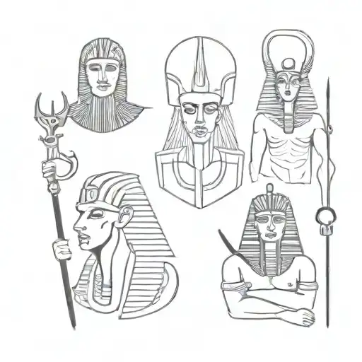 Set Egyptian God Frontal View