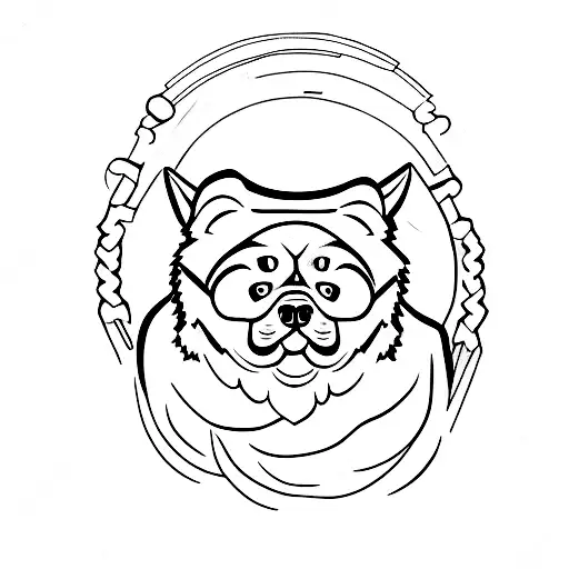 Chow Chow Com Uma Calopsita E Um Ring Neck