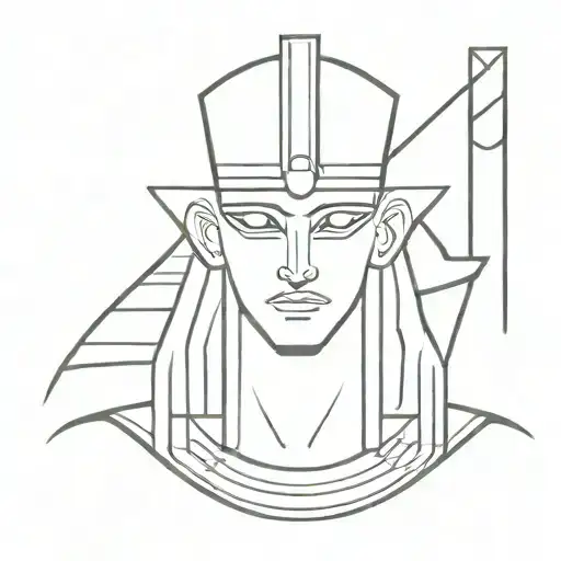 Seth Egyptian God Frontal View