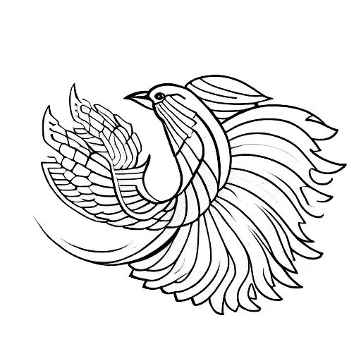 A Minimalist Tattoo Of A Bird's Wing Morphing Into The Pages Of An Open Book