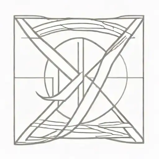 A Minimalist Design Of A Martial Arts Black Belt Intertwined With A Christian Cross Symbol