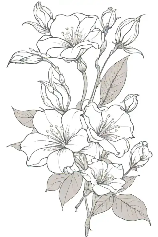 Boquette With Morning Glory Flower Sweet Pea Flower Lily Of The Valley Flower And Water Lily Flower