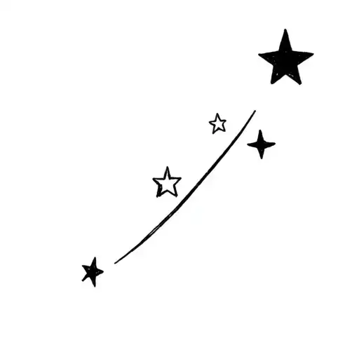 Shooting Star And 3 Stars