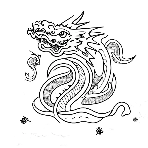 Opened Book With A Dragon Outgoing From It