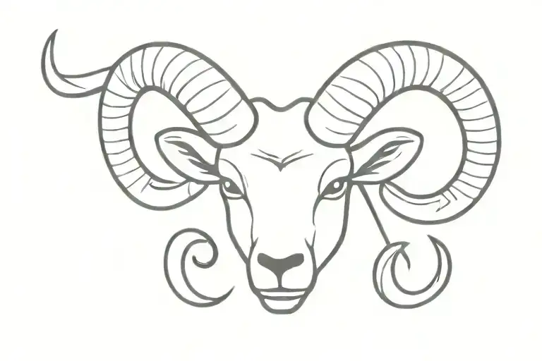 Simple Aries Head