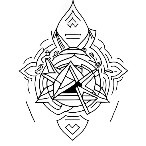 Small Tattoo That Has A Night Feel And Contains The Amoersand Symbol