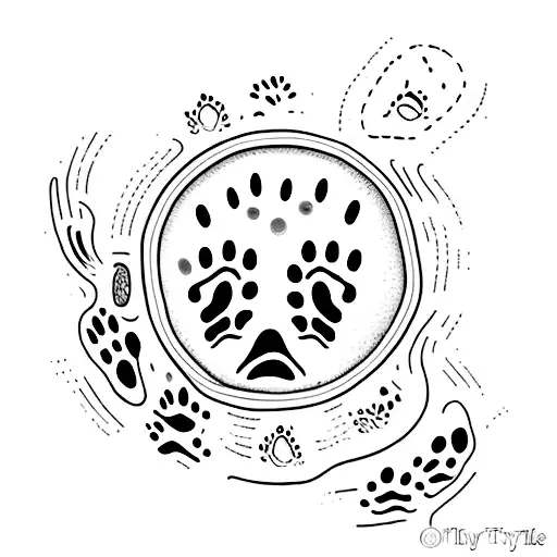 An Open Book With A Dog Paw Print As A Bookmark