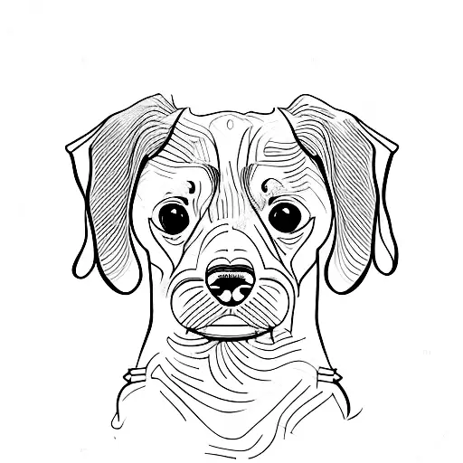 One Line Cute Dachshund