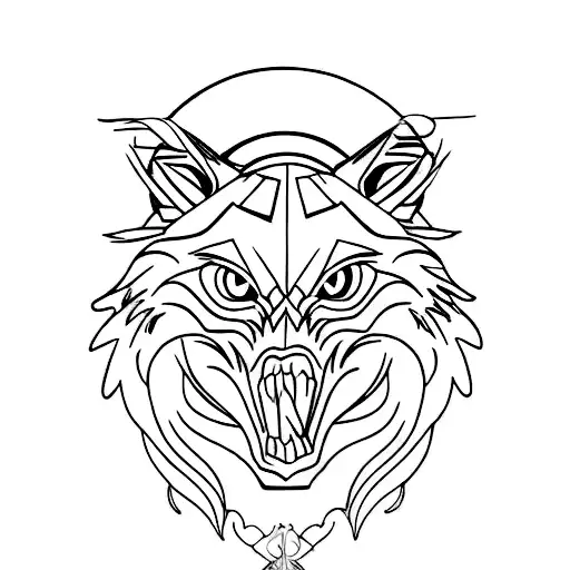Wolf And Skull