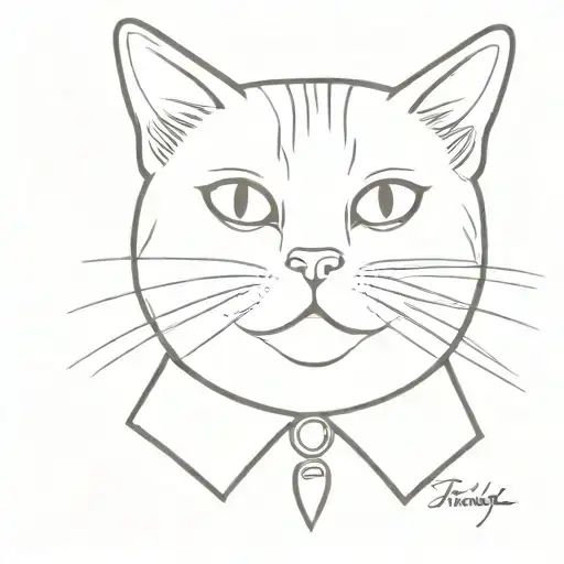 Cat With Hitler's Moustache And Haircut