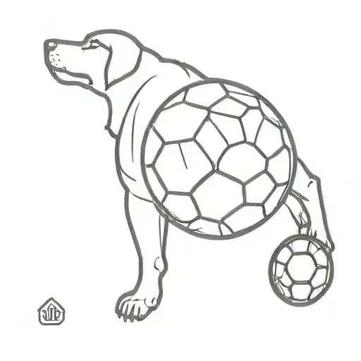 Dog Paws Plays Football