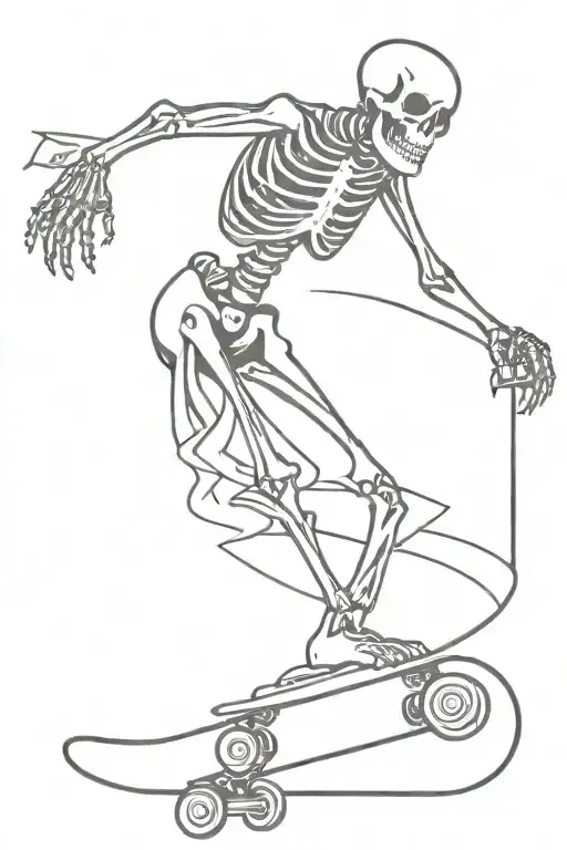 Skeleton Reaper Skateboarding Old School