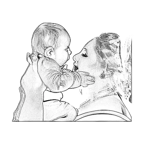 A Woman Holding A Baby