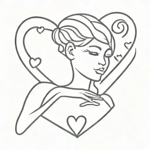 Little Not Involed Girl Child Love Heart Attraction Shape Symbol