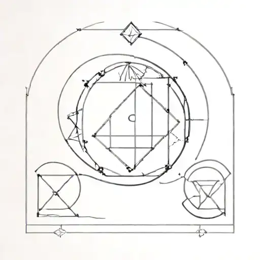 A Minimalist Tattoo Of A Feminine Talisman Symbolizing Wealth And Love