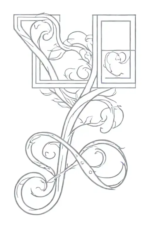 Family Tree Tattoo With The Letters S And J And In The Middle The Letter M