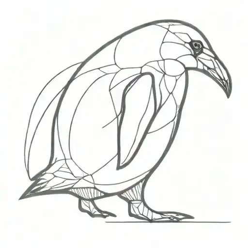Stylized Penguin Wearing