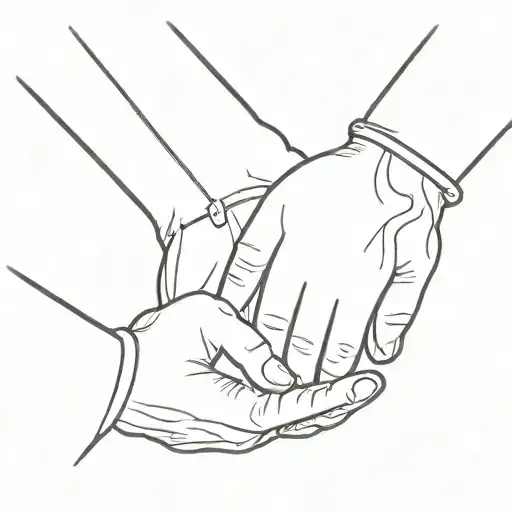 Father Daughters Holding Hands Holding