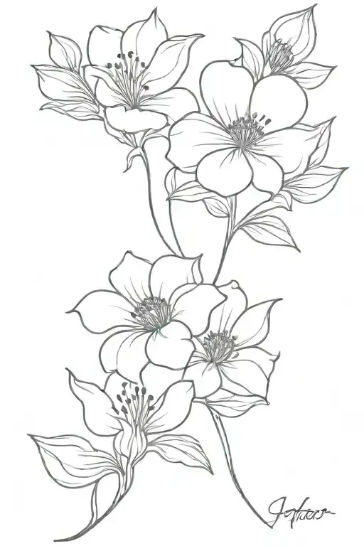 March August And September Birth Flowers Intertwined